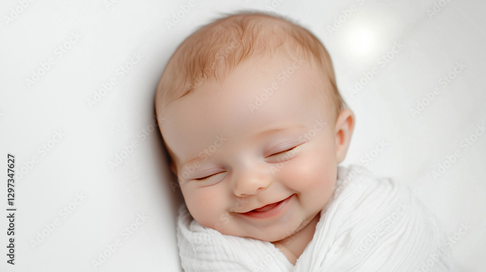 Happy Baby Girl Studio Portrait on White Background
Happy Baby Girl Studio Portrait on White Background