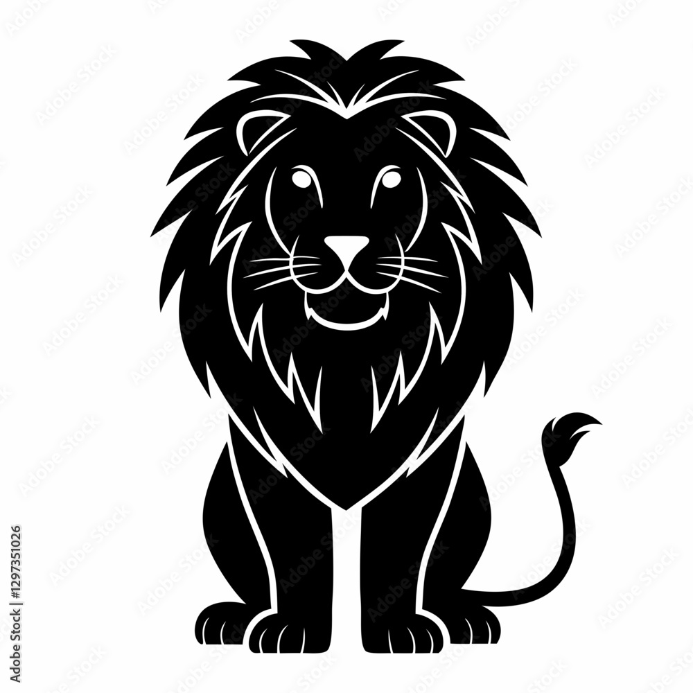 Obraz premium a majestic lion illustration, showcasing strength, power, and royalty vector illustration