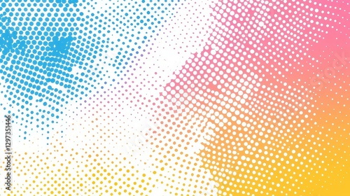 Wallpaper Mural Vibrant halftone background with colorful dots, perfect for modern design projects, banners, and pop art styles. Torontodigital.ca