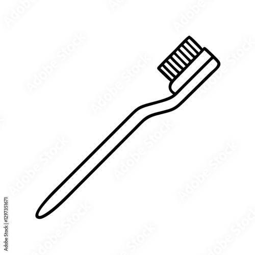 a toothbrush isolated, perfect for illustrating dental hygiene and care vector illustration