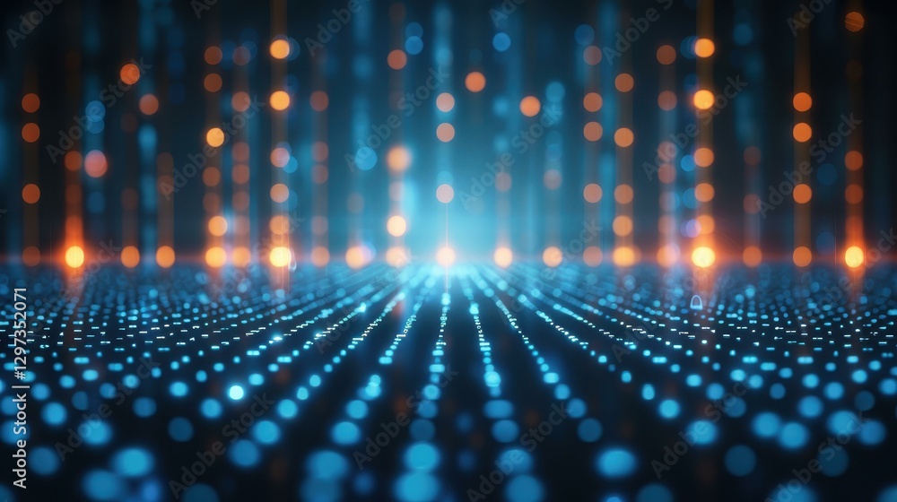 Explore the sleek abstract binary coding design, perfect for showcasing matrix themes and security concepts in 3D. Explore the sleek abstract binary coding design, perfect for showcasing matrix themes and security concepts in 3D.