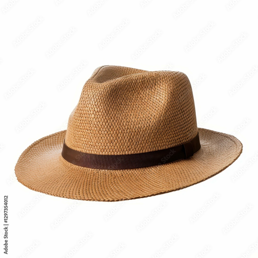 Stylish fedora hat cutout on a clean white backdrop, perfect for fashion graphics and creative designs. Versatile and trendy look Stylish fedora hat cutout on a clean white backdrop, perfect for fashion graphics and creative designs. Versatile and trendy look