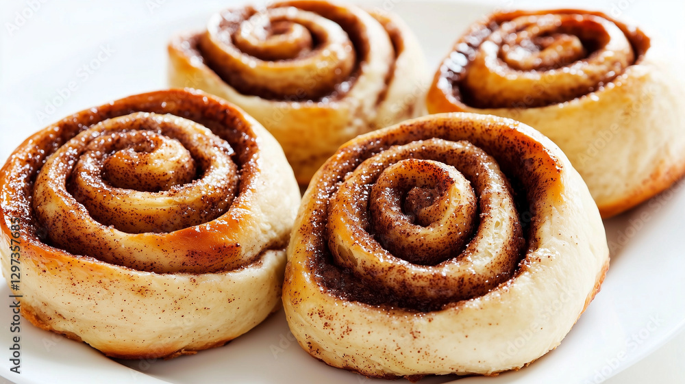 Cinnamon Buns on White Plate
Cinnamon Buns on White Plate