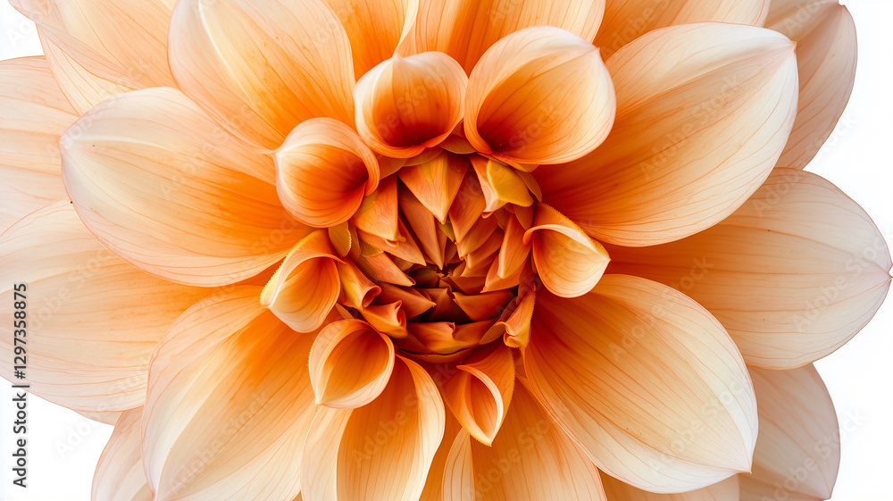 Fototapeta premium Orange Dahlia Flower Close-Up 