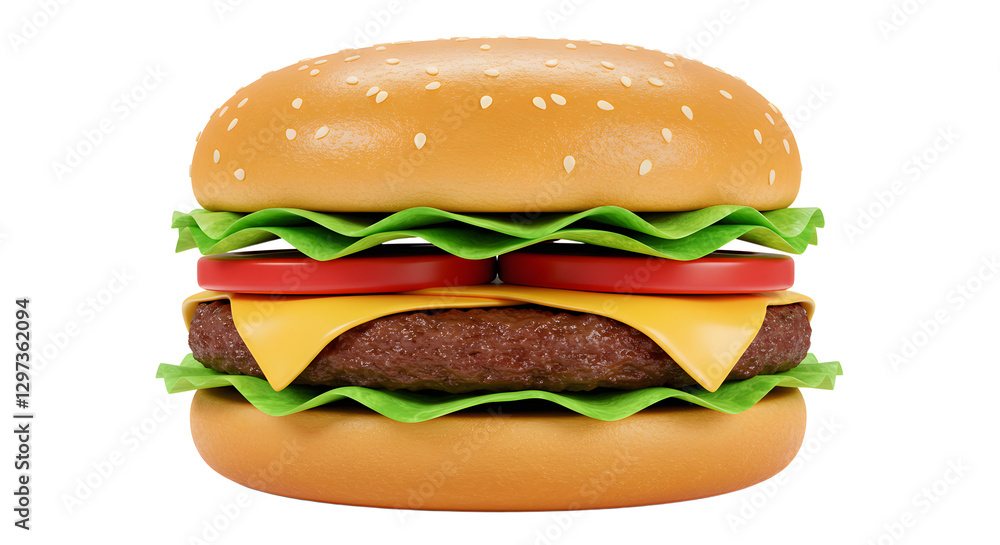 Deliciously Crafted Cheeseburger with Fresh Ingredients and Toppings Deliciously Crafted Cheeseburger with Fresh Ingredients and Toppings