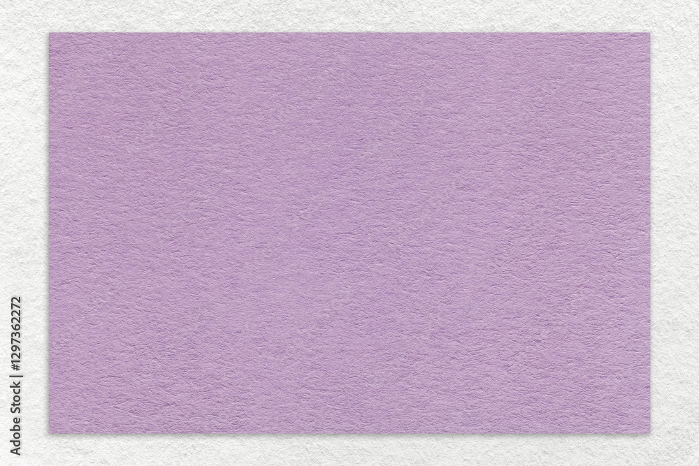 Fototapeta premium Texture craft light lilac paper background with white border, macro. Structure vintage kraft purple cardboard