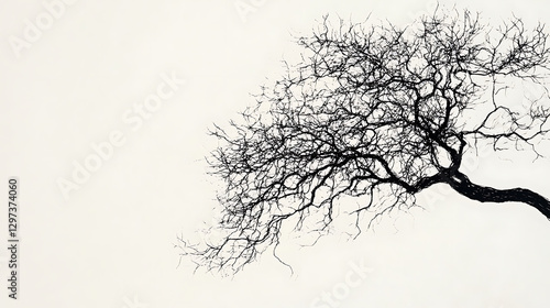 Wallpaper Mural A tree with no leaves is shown in black and white Torontodigital.ca