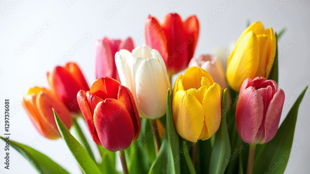 Vibrant Tulip Bouquet for Mother's Day: Versatile Stock Photo for Greeting Cards, Floral Marketing, and Social Media Campaigns Vibrant Tulip Bouquet for Mother's Day: Versatile Stock Photo for Greeting Cards, Floral Marketing, and Social Media Campaigns