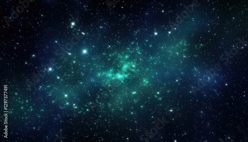 Galaxy lights shine in the night. Can be used for wallpaper, art, or space exploration