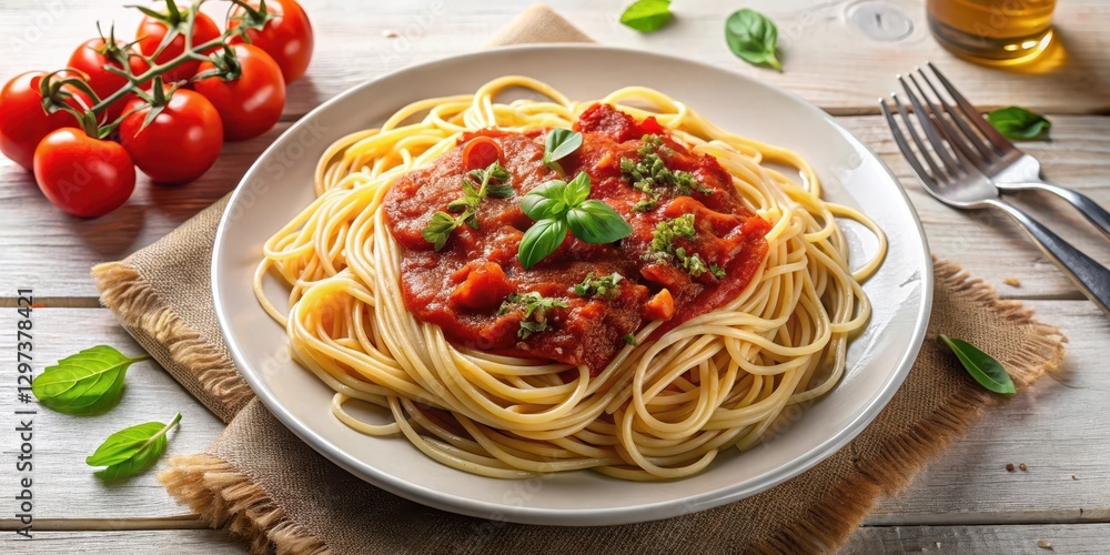 Hearty Italian dish on a plate , comfort food, spaghetti,  comfort food, spaghetti, meal, cuisine