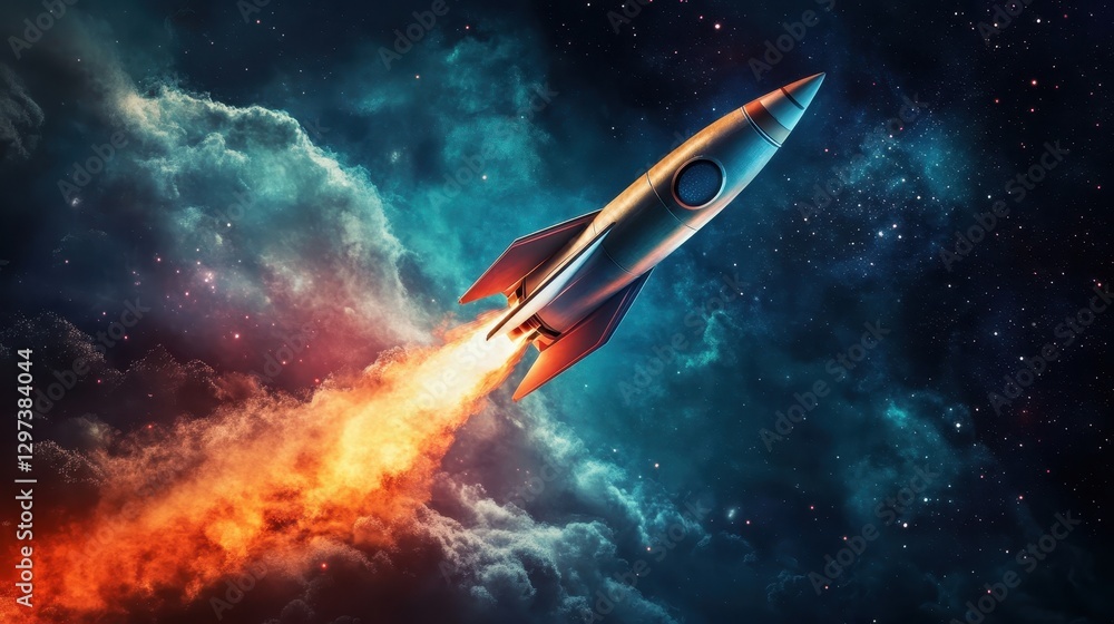 A high-speed rocket ascending into space, representing the journey toward personal and professional success. A high-speed rocket ascending into space, representing the journey toward personal and professional success.
