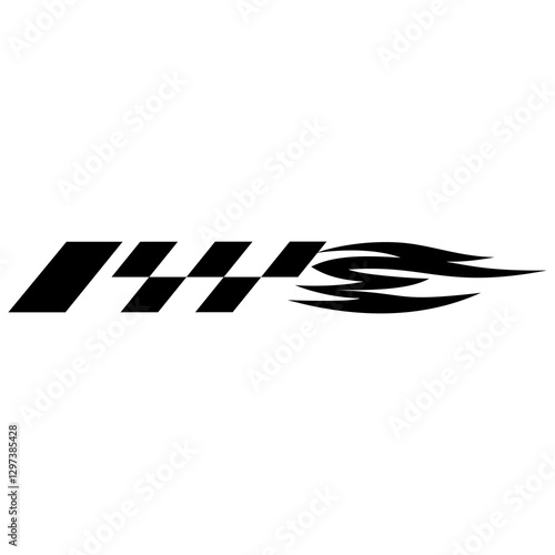 Car speed wrapping  silhouette icon,simple and minimalist design,isolated on white background,can be for car sport decal ideas