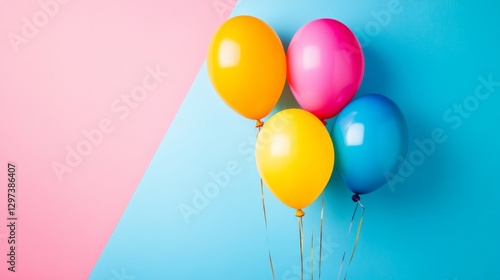 Wallpaper Mural Vibrant colorful background with party balloons. generative ai Torontodigital.ca