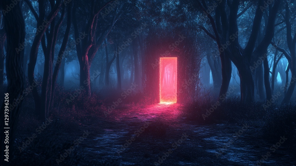 Fototapeta premium portal in the middle of the forest