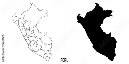 High detailed vector map - peru
