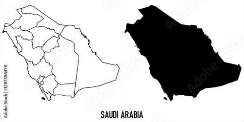 High detailed vector map - saudi arabia