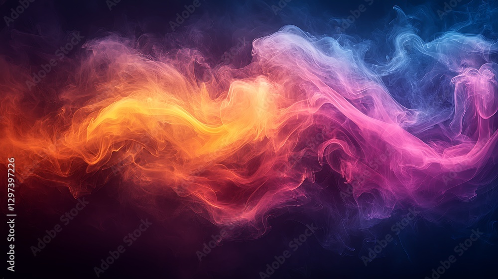 Fototapeta premium Abstract Colorful Smoke Swirls Background Image