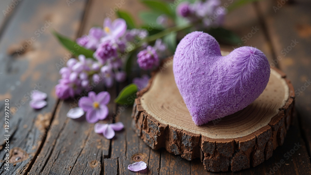 Rustic Wood with Lilac Heart: Mother's Day Marketing, Greeting Cards, and Emotional Branding for Maternal Appreciation Rustic Wood with Lilac Heart: Mother's Day Marketing, Greeting Cards, and Emotional Branding for Maternal Appreciation