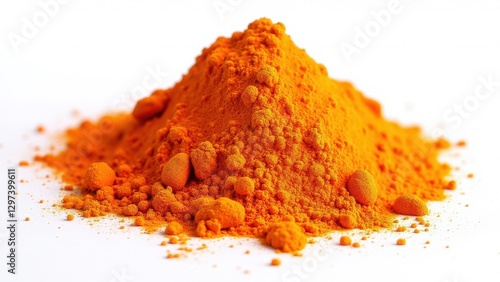 Obraz na płótnie A pile of powdered annatto, a bright orange-red condiment and food coloring derived from the seeds of the achiote tree. w salonie