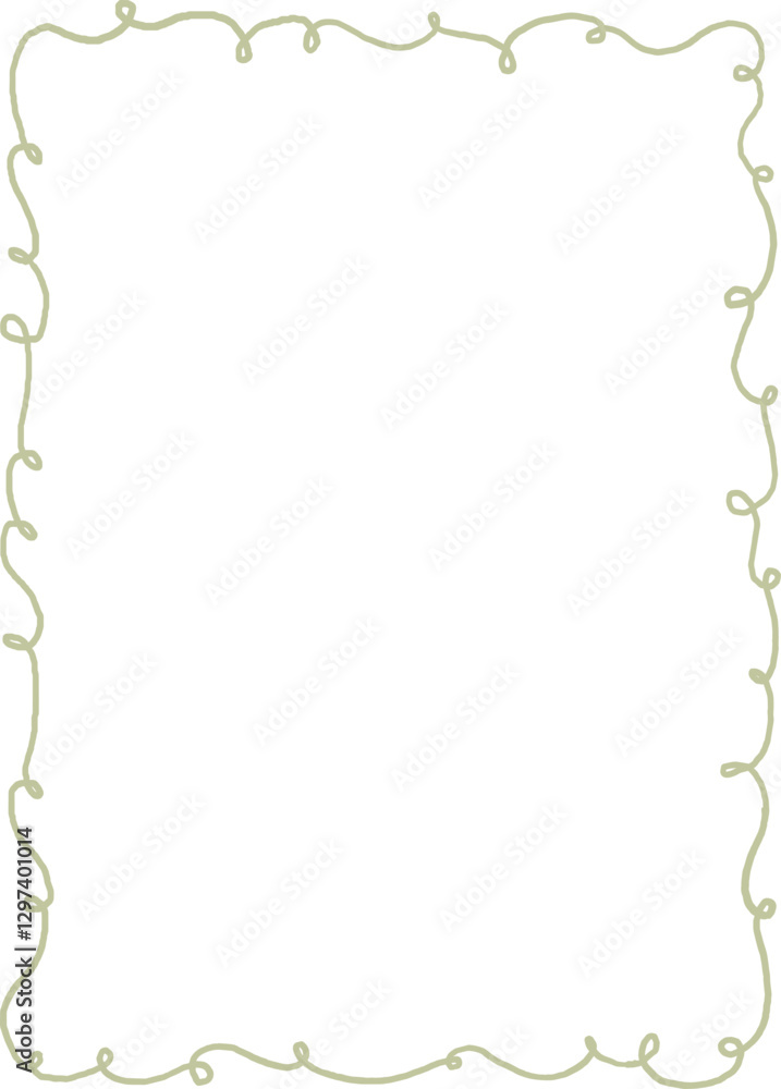 Cute empty decorative whimsical frame in coquette style, vintage swirled border, swirl shape, hand drawn line art illustration Cute empty decorative whimsical frame in coquette style, vintage swirled border, swirl shape, hand drawn line art illustration
