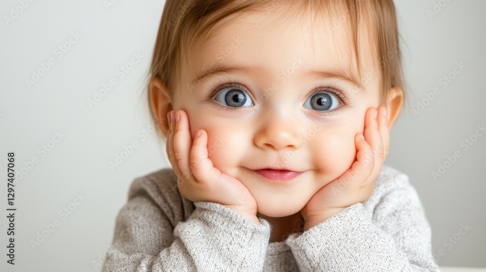 Joyful and Captivating Toddler Girl with Beaming Smile and Sparkling Blue Eyes Adorable and Endearing Portrait of a Happy Playful Child with Charming Facial Expression Joyful and Captivating Toddler Girl with Beaming Smile and Sparkling Blue Eyes Adorable and Endearing Portrait of a Happy Playful Child with Charming Facial Expression