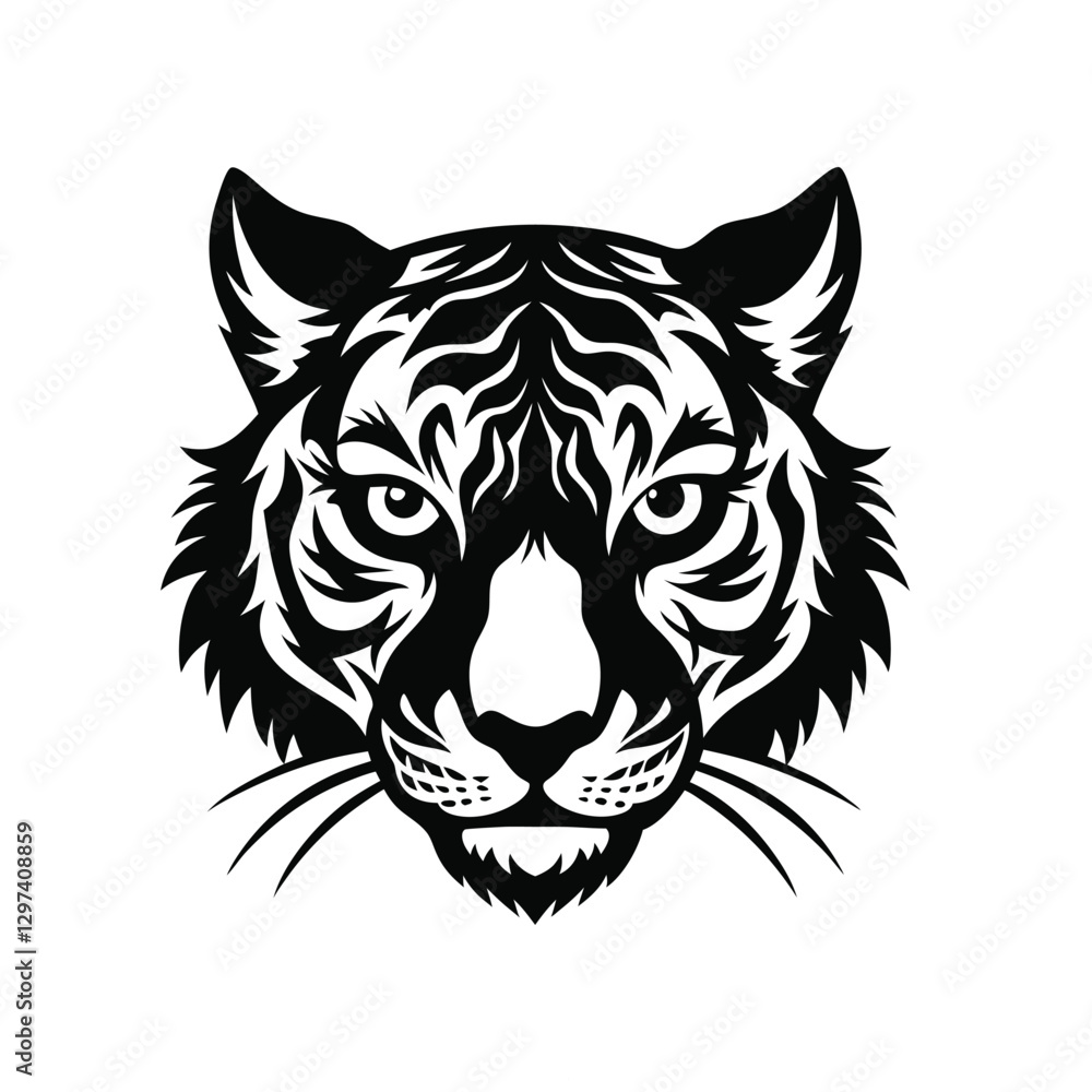 Obraz premium tiger head vector