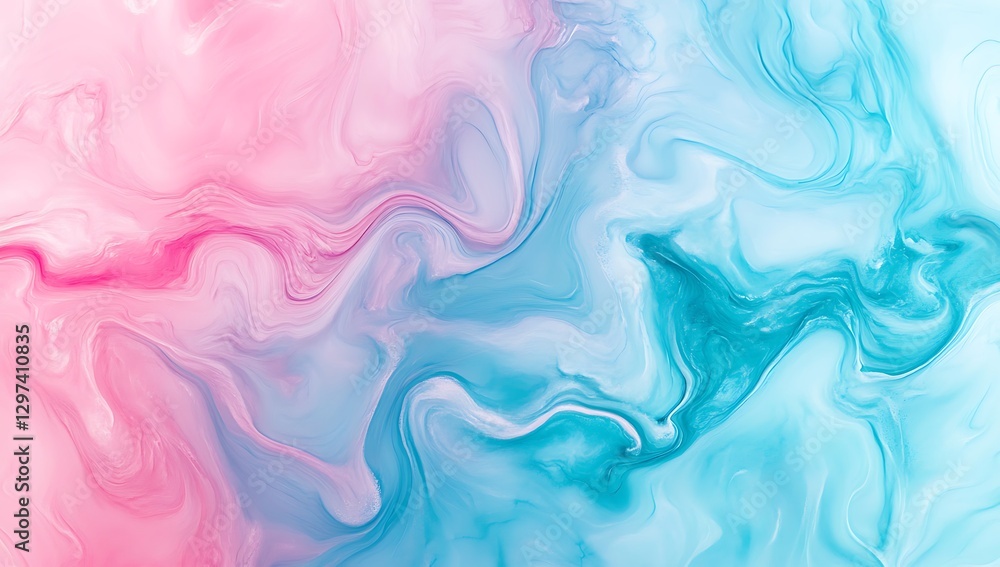 Fototapeta premium A soft, abstract background featuring pastel shades of pink, blue, and teal, creating a calming and gentle atmosphere perfect for design or creative projects.
