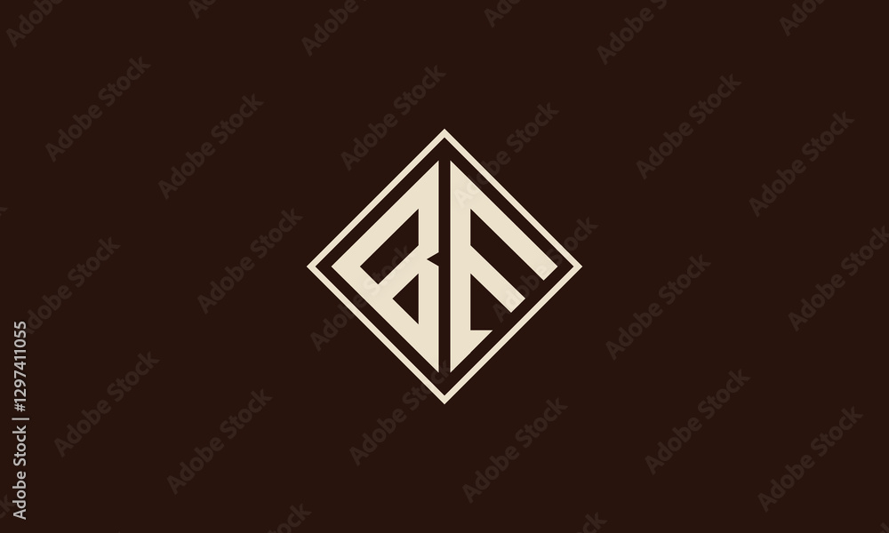 BE square monogram logo design BE square monogram logo design