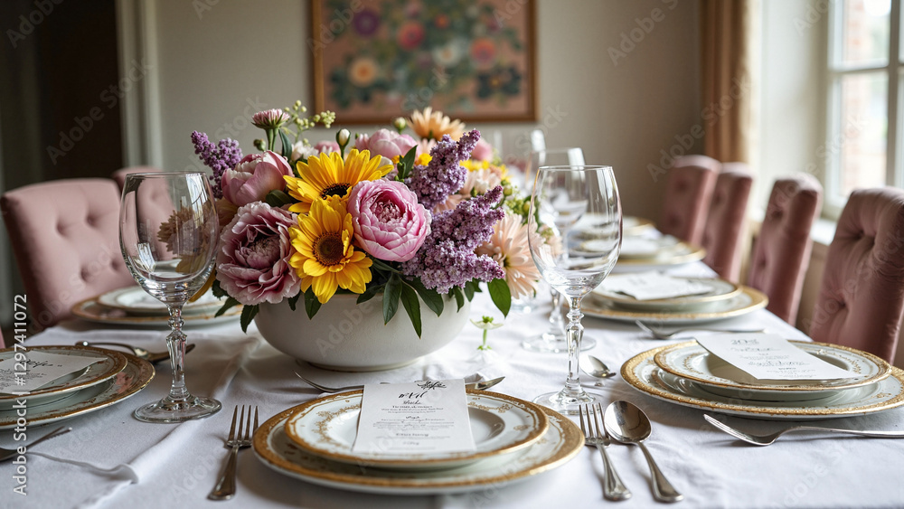 Elegant Mother's Day Dining Table: Perfect for Restaurant Promotions, Greeting Cards, and Family Celebration Inspiration Elegant Mother's Day Dining Table: Perfect for Restaurant Promotions, Greeting Cards, and Family Celebration Inspiration