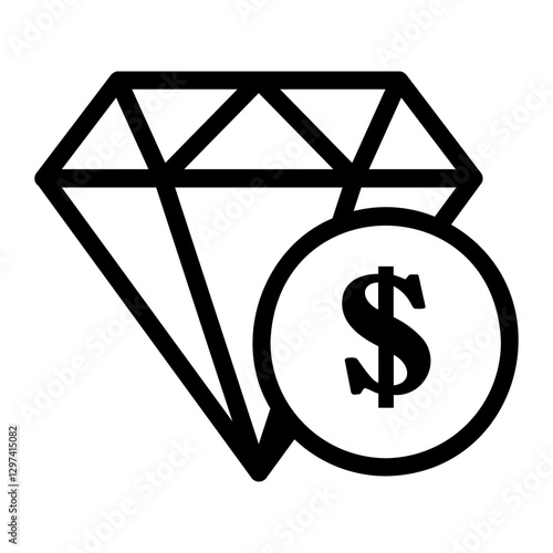 diamond Line Icon