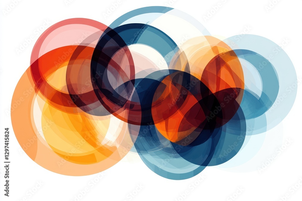 Obraz premium Unique arrangement of black, white, and red circular bands lying on a light surface during a creative workshop or design session