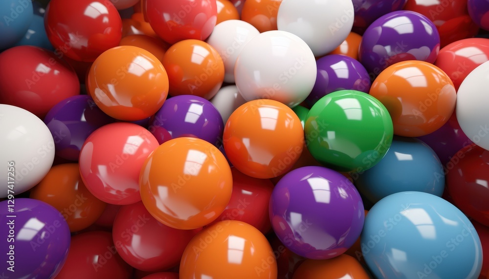 Heap of colorful shiny spheres. Close-up. Studio shot. Background with a smooth gradient. Stock photo Heap of colorful shiny spheres. Close-up. Studio shot. Background with a smooth gradient. Stock photo