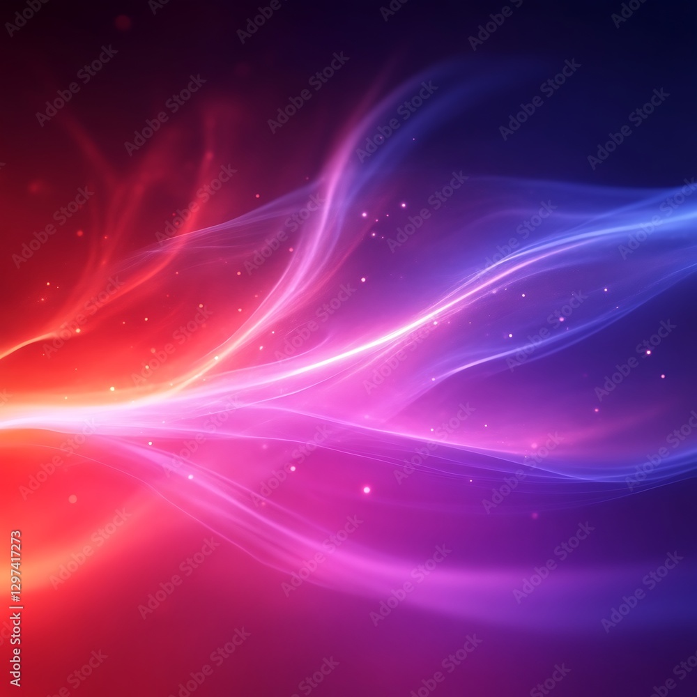 Fototapeta premium Abstract glowing waves in vibrant colors