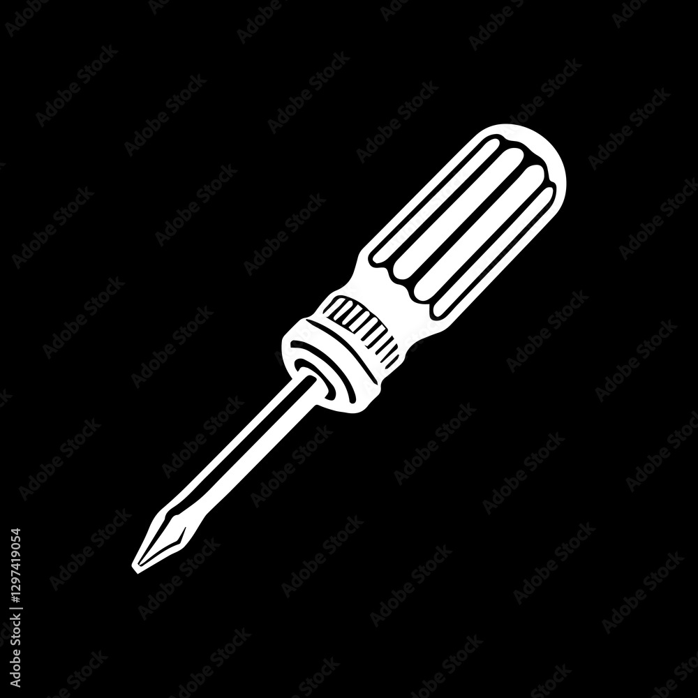 Fototapeta premium Screwdriver simple minimalist illustration design vector