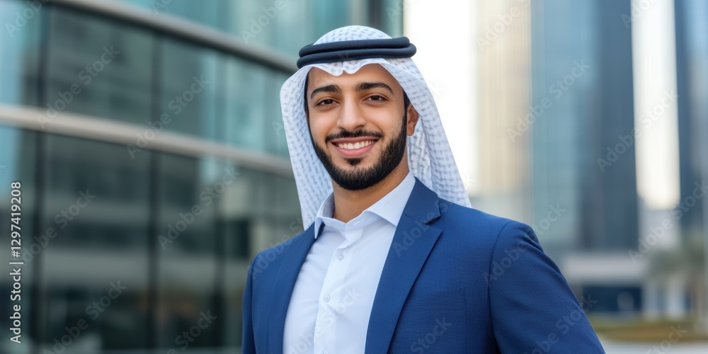 Businessman in suit in city background Businessman in suit in city background