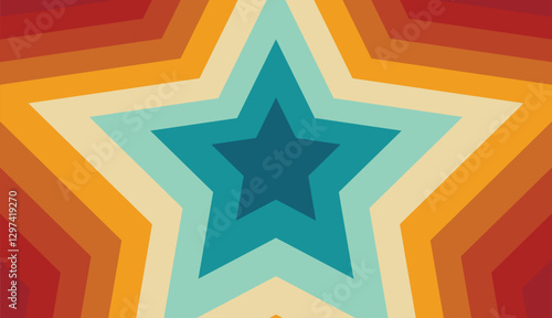 Illustration background star retro unique design