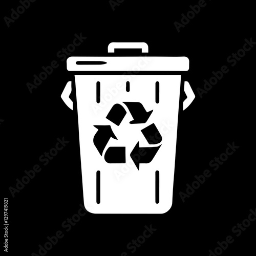 Recycling bins simple minimalist illustration design vector