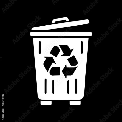 Recycling bins simple minimalist illustration design vector