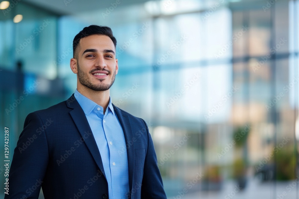 Businessman portrait in modern city background Businessman portrait in modern city background