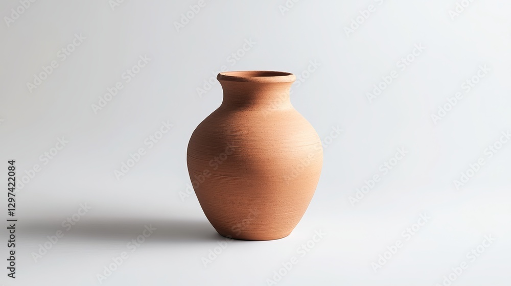 Handcrafted Clay Vase, Isolated on White
Handcrafted Clay Vase, Isolated on White