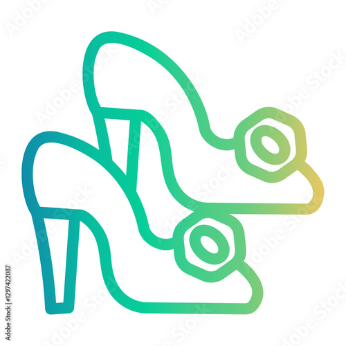 high heeled Line Gradient Icon
