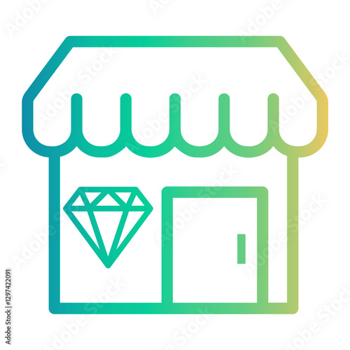 jewelry store Line Gradient Icon