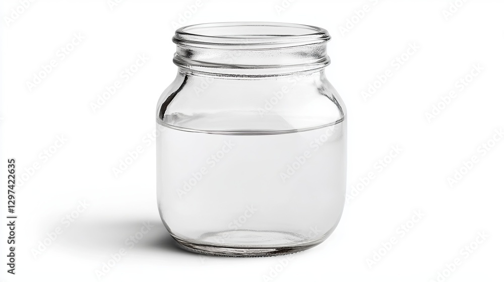 Clear Glass Jar with Liquid, Isolated on White
Clear Glass Jar with Liquid, Isolated on White