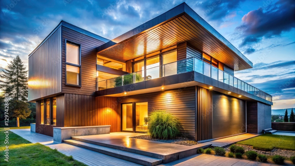 Modern Metal House Siding Designs: Architectural Photography of Steel & Aluminum Exterior Cladding Modern Metal House Siding Designs: Architectural Photography of Steel & Aluminum Exterior Cladding