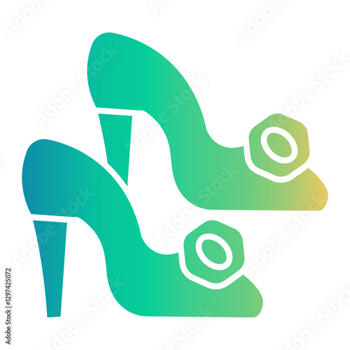 high heeled Gradient icon