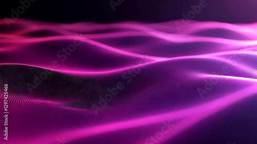Wallpaper Mural Abstract waves in vibrant pink and purple hues create a mesmerizing digital landscape Torontodigital.ca