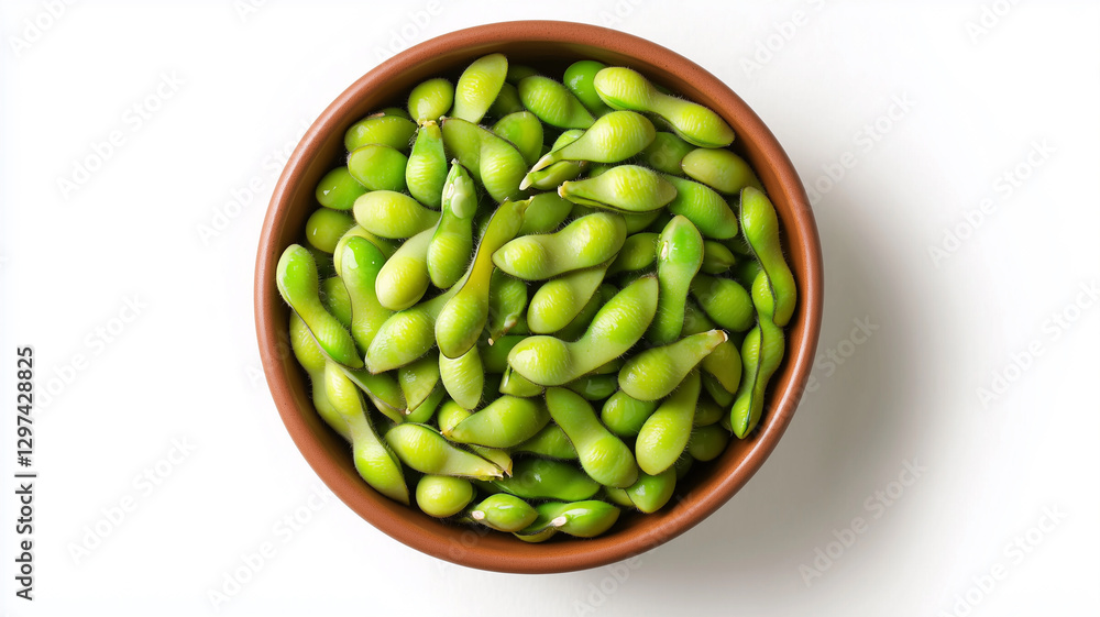 Bowl of Shelled Edamame Beans Overhead View
Bowl of Shelled Edamame Beans Overhead View