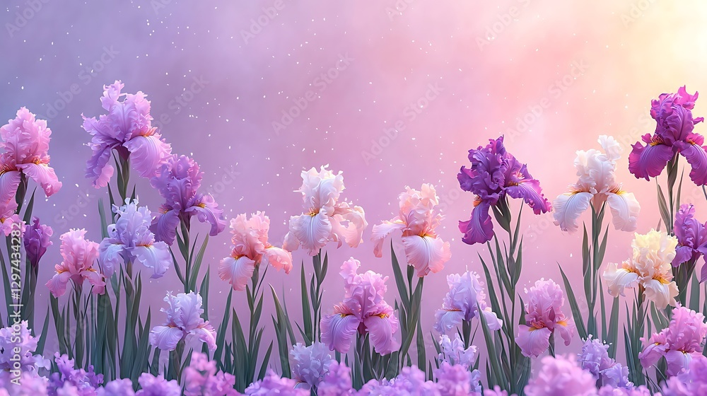 Fototapeta premium Serene flower flora display close-up photography showcasing nature's vibrant beauty