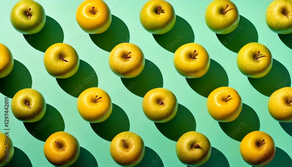 Fototapeta premium Patrón de manzanas