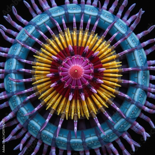 Vibrant Synthetic Marine Bloom